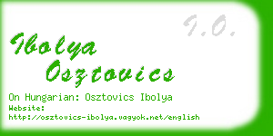 ibolya osztovics business card